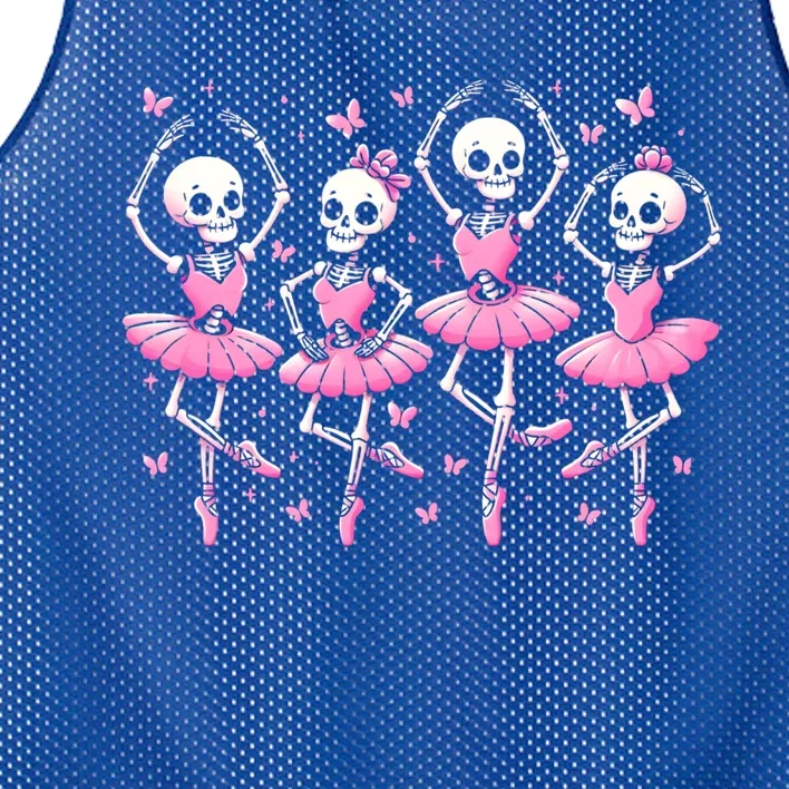 Ballet Skeleton Ballet Dancer Spooky Dance Teacher Halloween Gift Mesh Reversible Basketball Jersey Tank