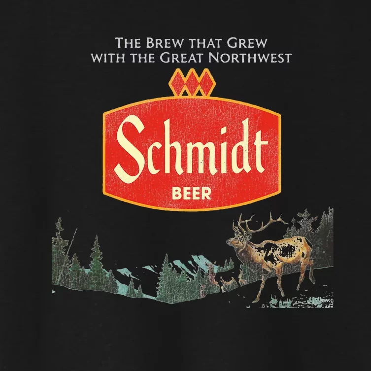 Beer Schmidt Beer Retro Defunct Nature Scene Women's Crop Top Tee