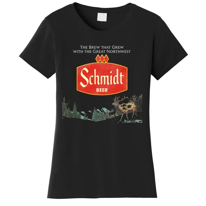 Beer Schmidt Beer Retro Defunct Nature Scene Women's T-Shirt