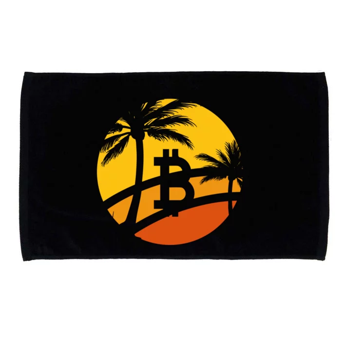 Bitcoin Summer Beach Time Gift Microfiber Hand Towel