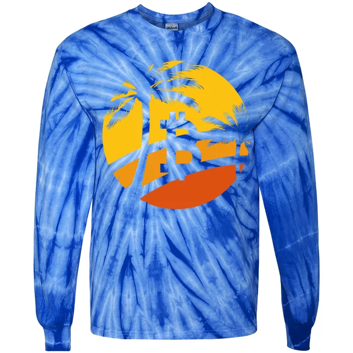 Bitcoin Summer Beach Time Gift Tie-Dye Long Sleeve Shirt