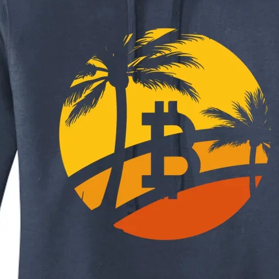 Bitcoin Summer Beach Time Gift Women's Pullover Hoodie