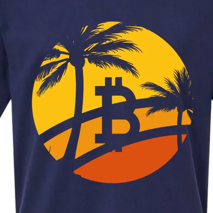 Bitcoin Summer Beach Time Gift Sueded Cloud Jersey T-Shirt