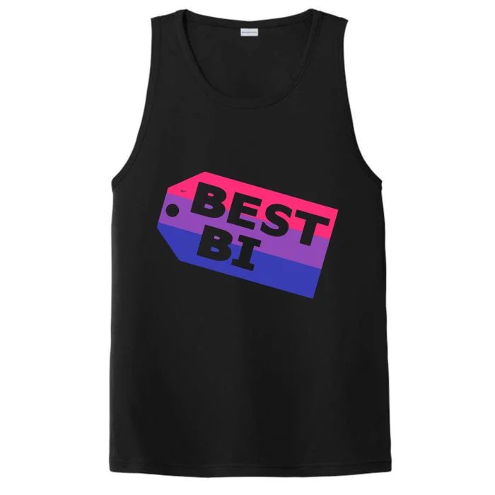 Bi Striped Best Bi, Distressed Relaxed Fit Performance Tank