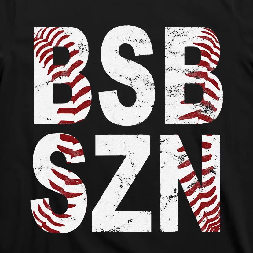 BSB SZN Baseball Season Distressed T-Shirt