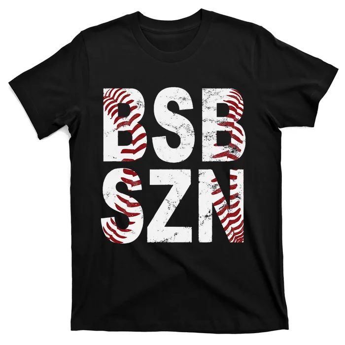 BSB SZN Baseball Season Distressed T-Shirt