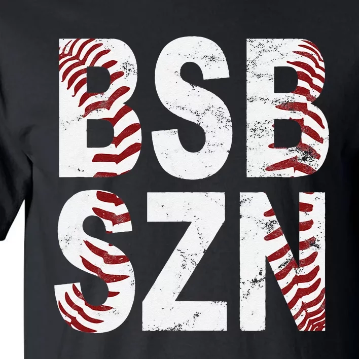 BSB SZN Baseball Season Distressed Tall T-Shirt