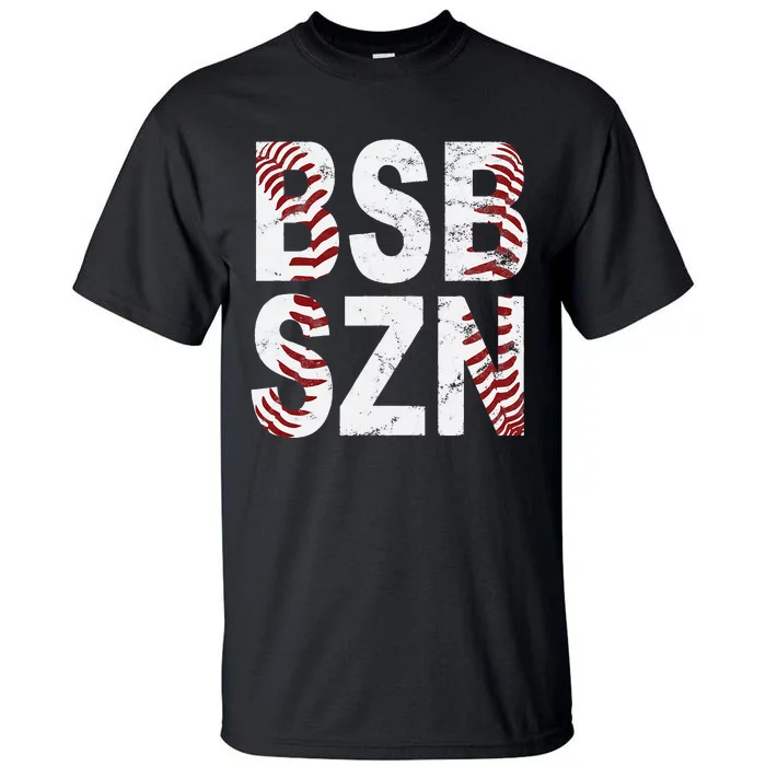 BSB SZN Baseball Season Distressed Tall T-Shirt