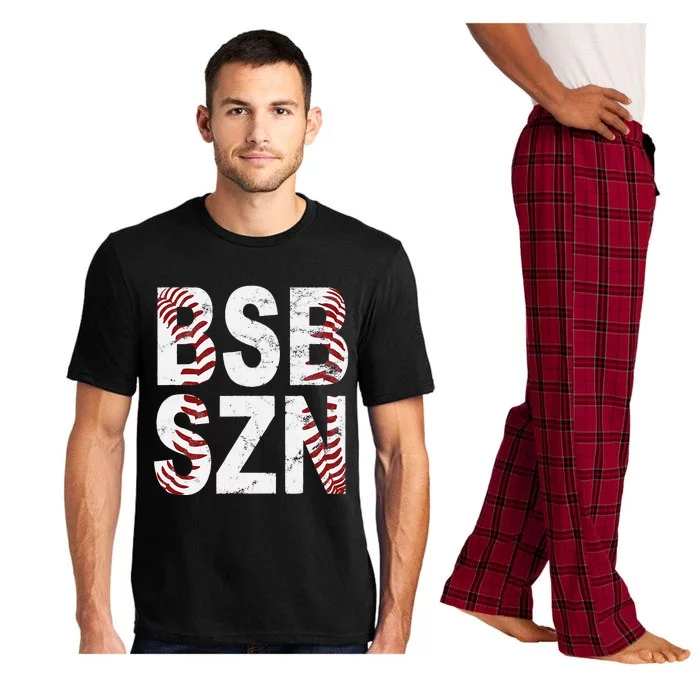 BSB SZN Baseball Season Distressed Pajama Set