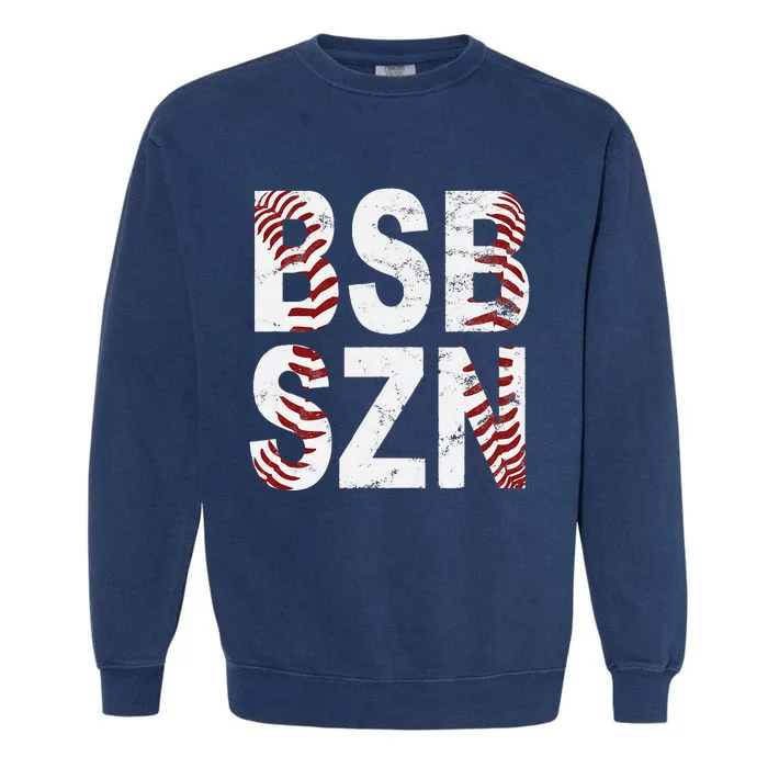 BSB SZN Baseball Season Distressed Garment-Dyed Sweatshirt