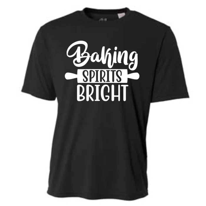 Baking Spirits Bright Christmas Song For Christmas Bakers Cute Gift Cooling Performance Crew T-Shirt