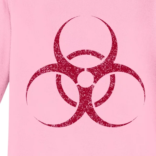 Biohazard Symbol Biological Hazard Warning Sign Baby Long Sleeve Bodysuit