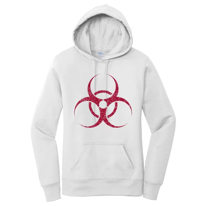 Biohazard Symbol Biological Hazard Warning Sign Women's Pullover Hoodie