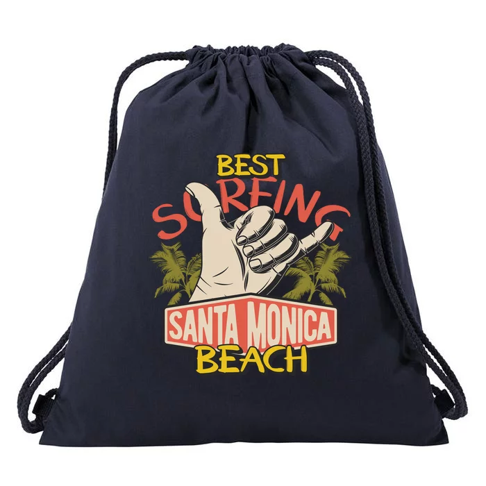 Best Surfing Beach Drawstring Bag