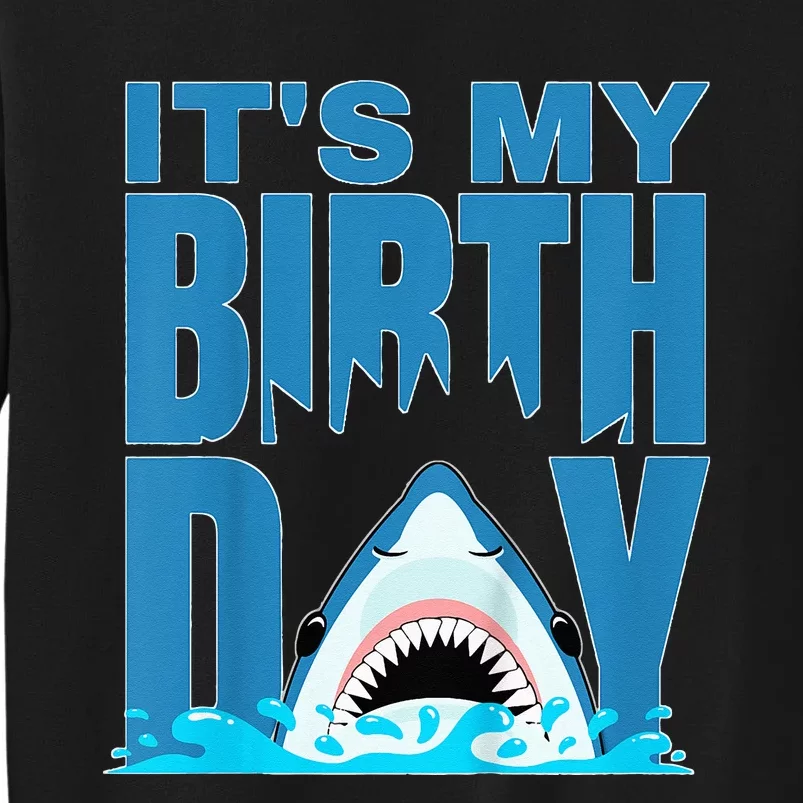 Blue Shark Birthday Shark Bite Its My Birthday Sweatshirt