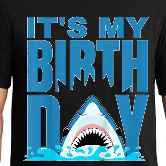 Blue Shark Birthday Shark Bite Its My Birthday Pajama Set