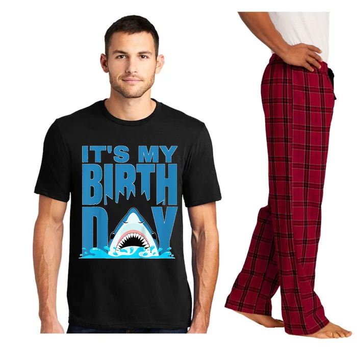 Blue Shark Birthday Shark Bite Its My Birthday Pajama Set