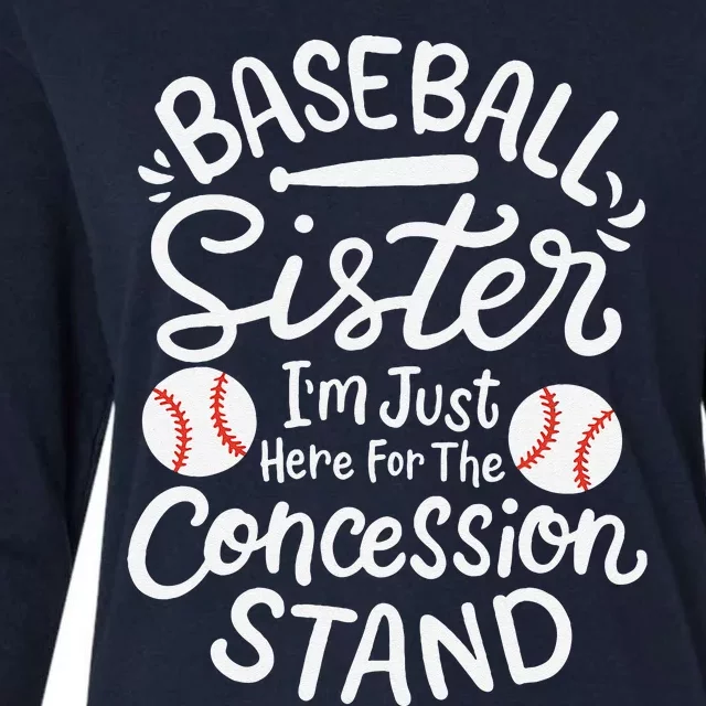 Baseball Sister Womens Cotton Relaxed Long Sleeve T-Shirt