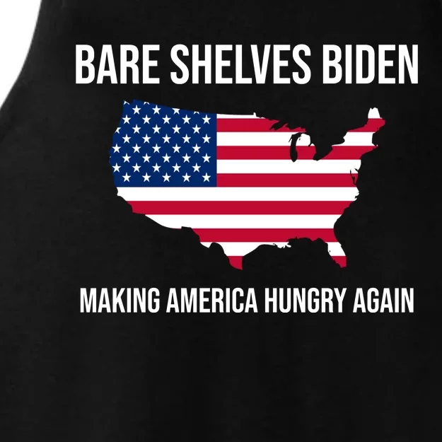 Bare Shelves Biden #EmptyShelvesJoe Ladies Tri-Blend Wicking Tank