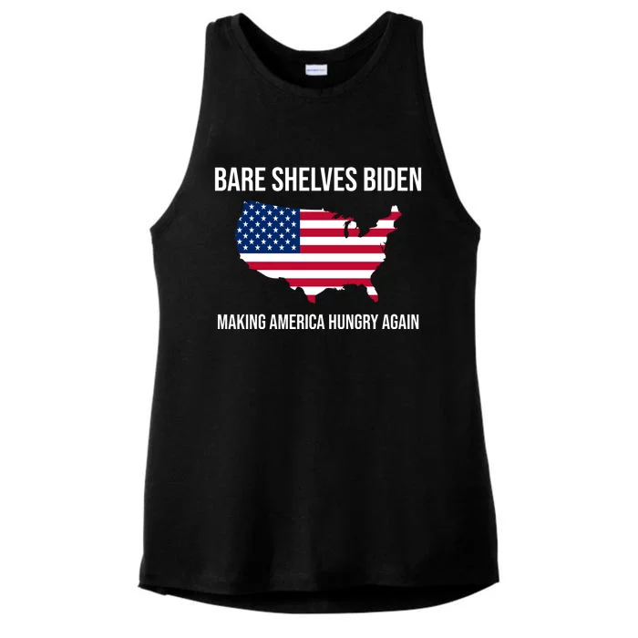 Bare Shelves Biden #EmptyShelvesJoe Ladies Tri-Blend Wicking Tank