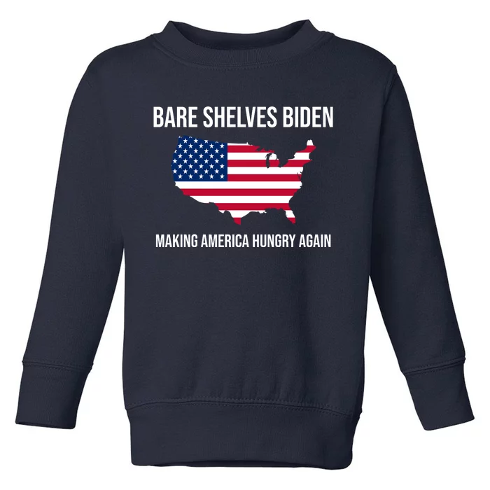 Bare Shelves Biden #EmptyShelvesJoe Toddler Sweatshirt