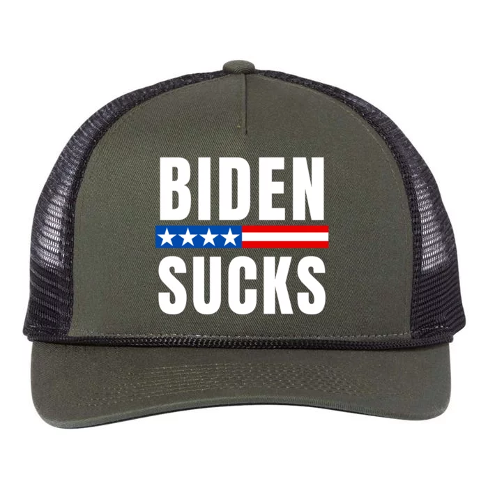 Biden Sucks Retro Rope Trucker Hat Cap