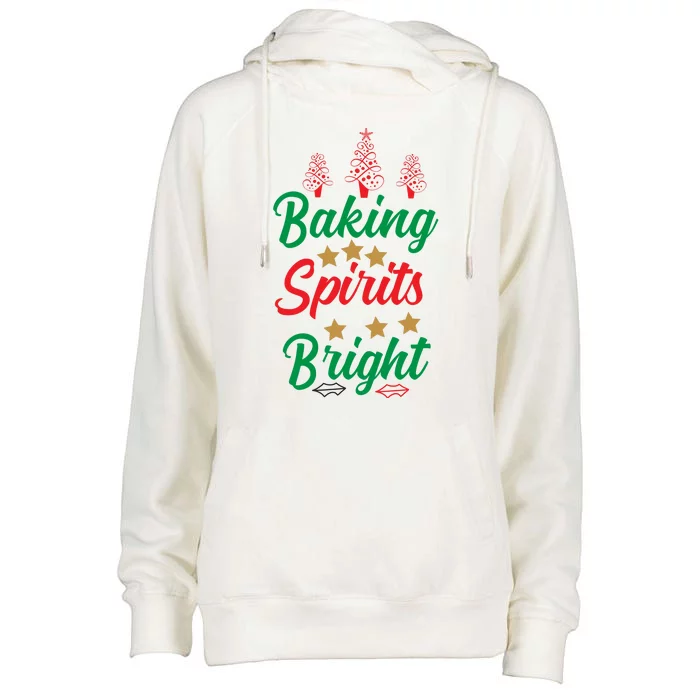 Baking Spirits Bright Womens Funnel Neck Pullover Hood