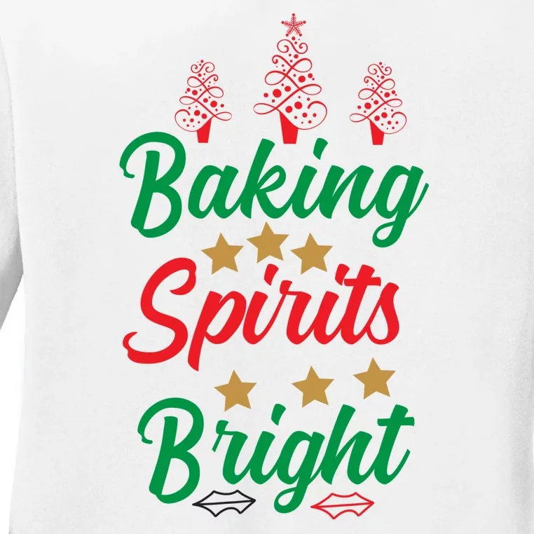 Baking Spirits Bright Ladies Long Sleeve Shirt