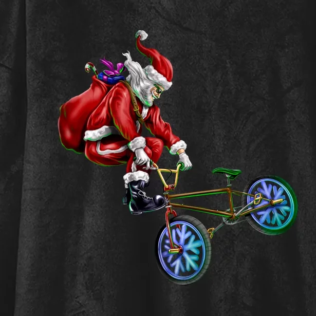 BMX Santa Hooded Wearable Blanket