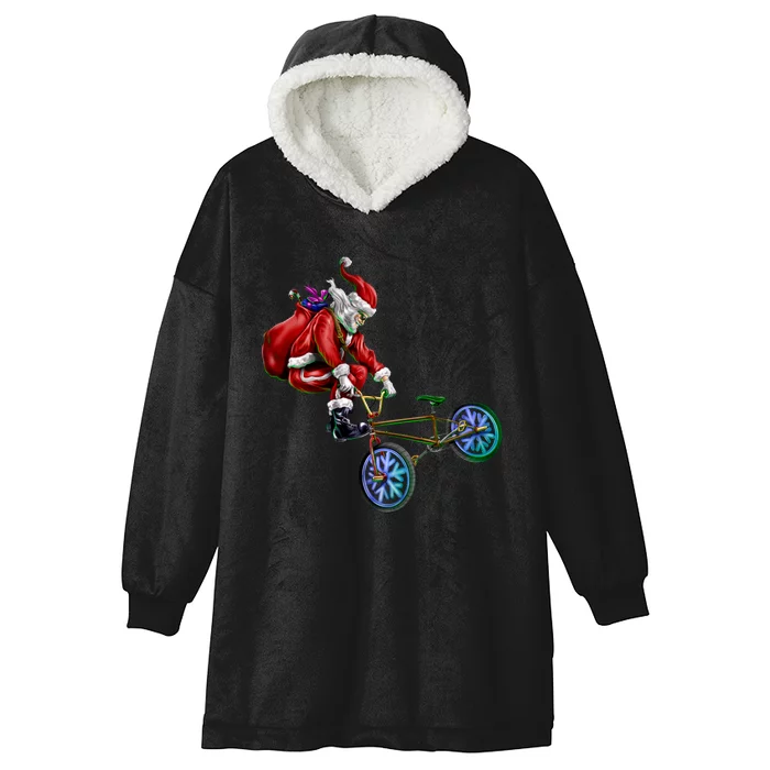 BMX Santa Hooded Wearable Blanket