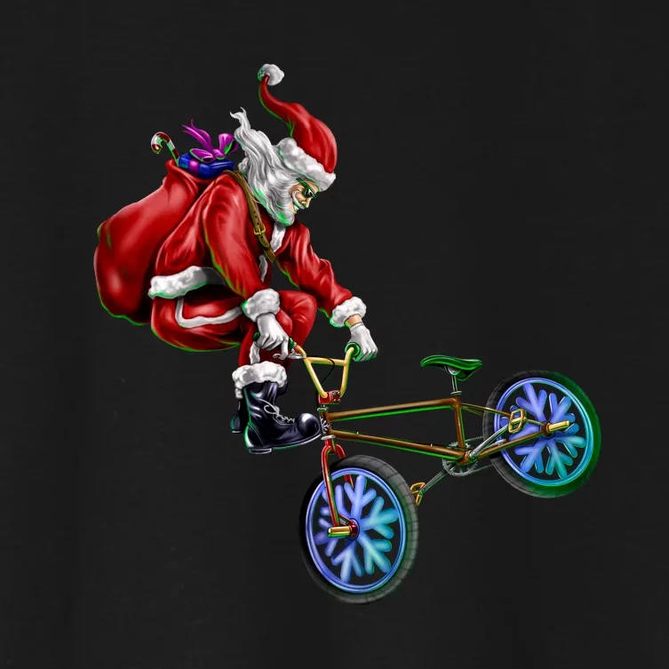 BMX Santa Women's Crop Top Tee