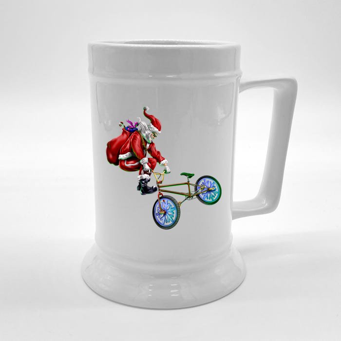 BMX Santa Front & Back Beer Stein