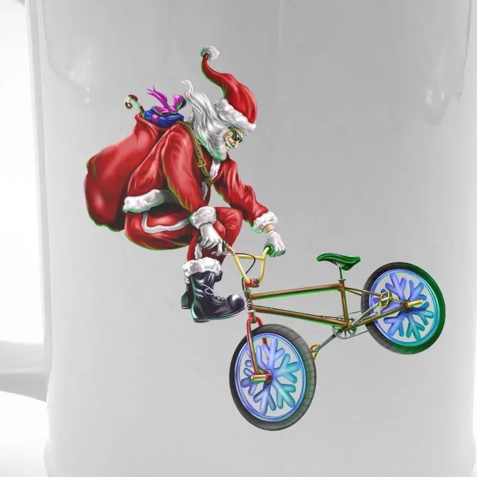 BMX Santa Front & Back Beer Stein