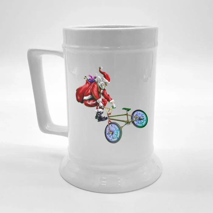 BMX Santa Front & Back Beer Stein