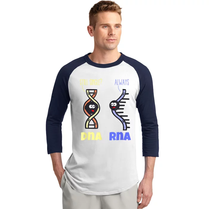 Biology Science Biologist Scientist Funny DNA RNA Baseball Sleeve Shirt