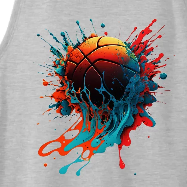 Basketball Splash Baller Basketball Player Team Player Ladies Tri-Blend Wicking Tank