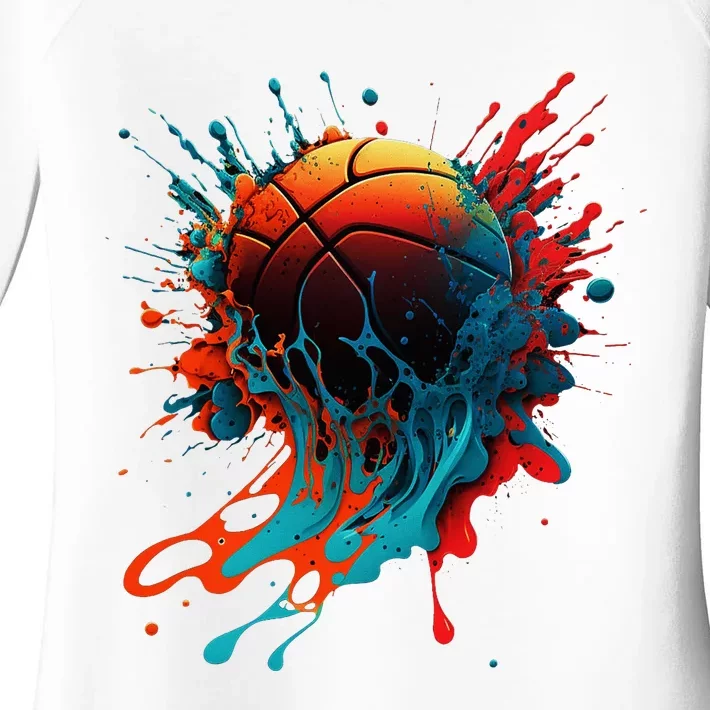 Basketball Splash Baller Basketball Player Team Player Women's Perfect Tri Tunic Long Sleeve Shirt