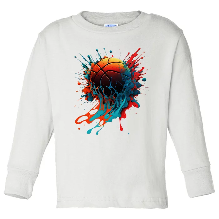 Basketball Splash Baller Basketball Player Team Player Toddler Long Sleeve Shirt