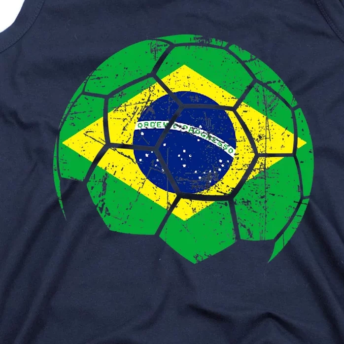 Brazil Soccer Ball Flag Jersey Tank Top