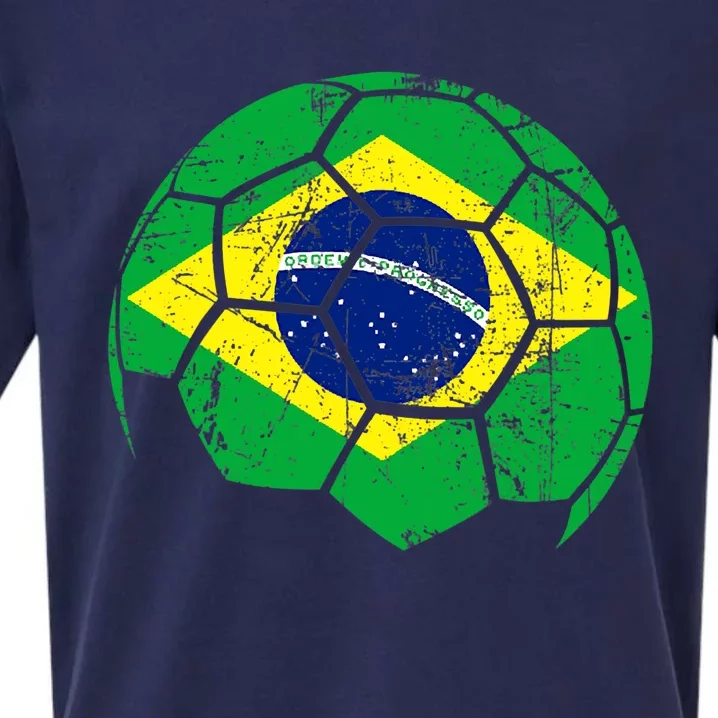 Brazil Soccer Ball Flag Jersey Sueded Cloud Jersey T-Shirt