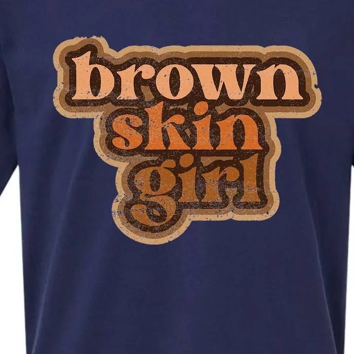 Brown Skin  Black Woman Melanin BHM Sueded Cloud Jersey T-Shirt