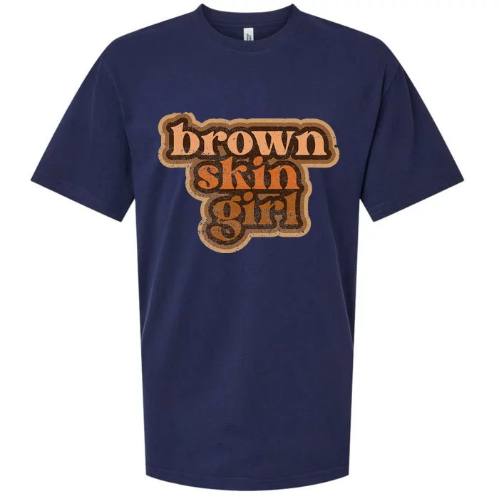 Brown Skin  Black Woman Melanin BHM Sueded Cloud Jersey T-Shirt