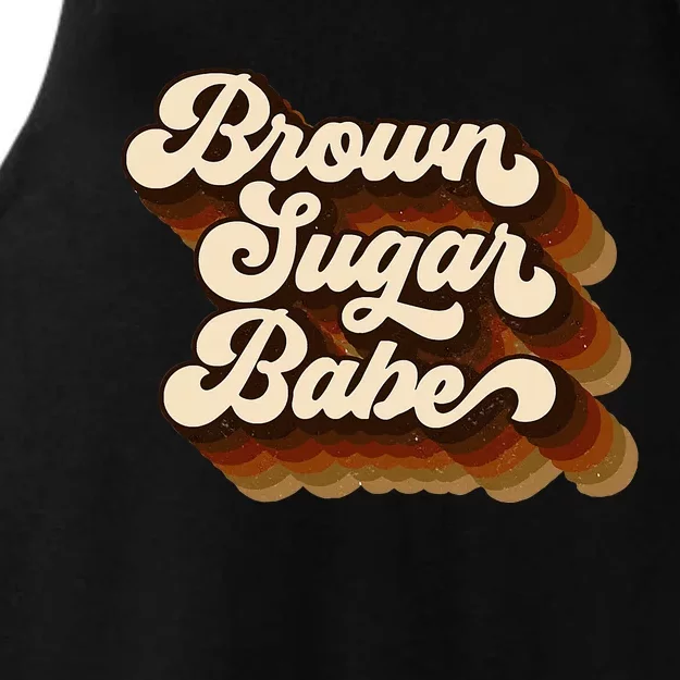 Brown Sugar Babe Afro Queen Black Pride Melanin Ladies Tri-Blend Wicking Tank