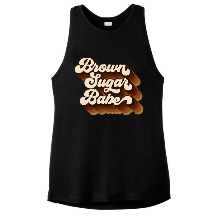 Brown Sugar Babe Afro Queen Black Pride Melanin Ladies Tri-Blend Wicking Tank