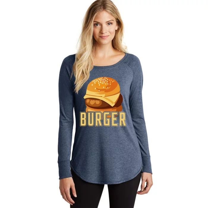 Burger Slider Bbq Meat Eater Grilling Gift For Couples Gift Women's Perfect Tri Tunic Long Sleeve Shirt