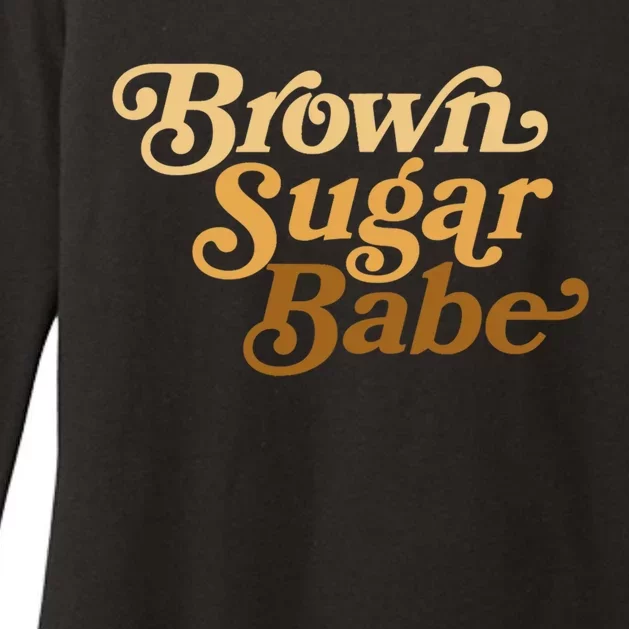 Brown Sugar Babe Afro Queen Black Pride Melanin Gift Womens CVC Long Sleeve Shirt