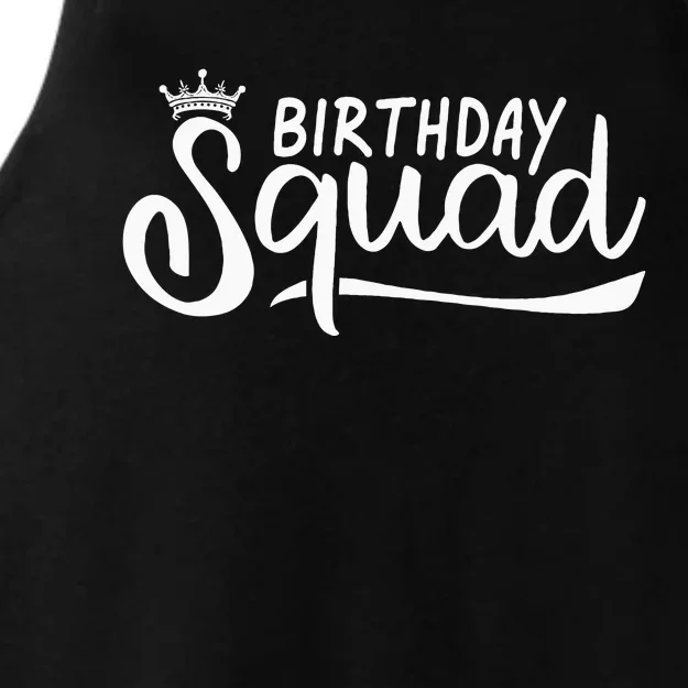 Birthday Squad Ladies Tri-Blend Wicking Tank