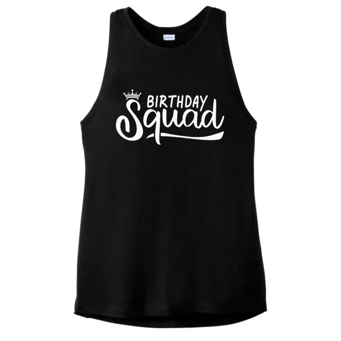 Birthday Squad Ladies Tri-Blend Wicking Tank