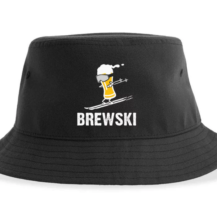 Brewski Skiing Beer Sustainable Bucket Hat