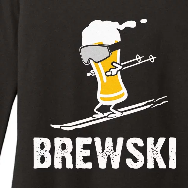 Brewski Skiing Beer Womens CVC Long Sleeve Shirt